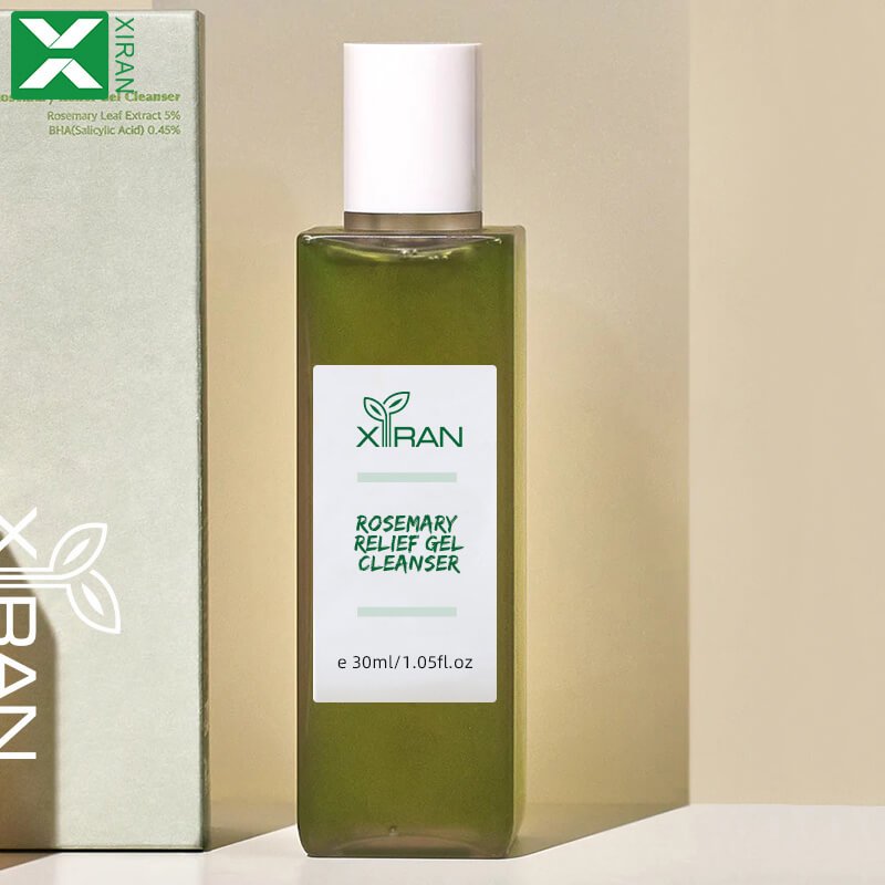 private label deep cleansing relief gel rosemary facial cleanser